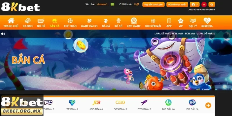 Bắn cá 8Kbet với những nâng cấp cho trải nghiệm tuyệt hơn